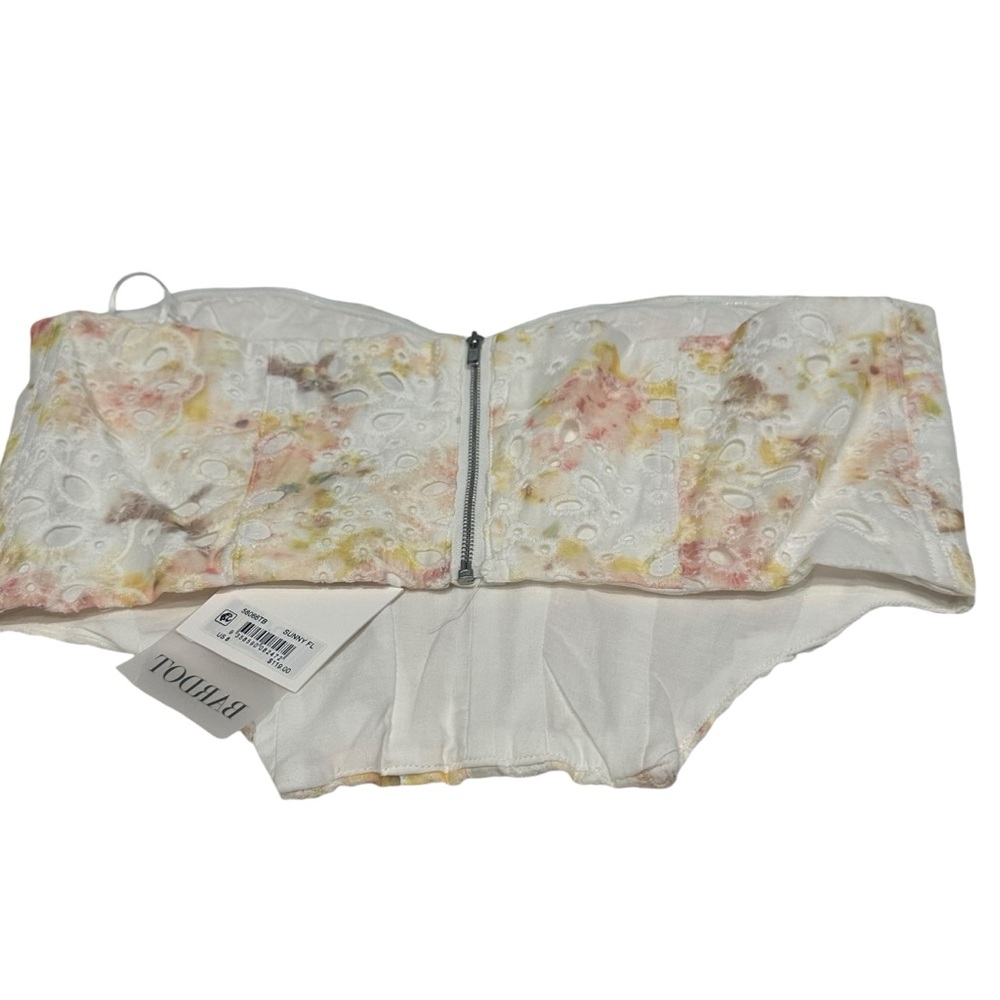 Bardot Lila Bustier Corset Sunny Floral Eyelet Top US 8 New with Tags - Picture 10 of 16